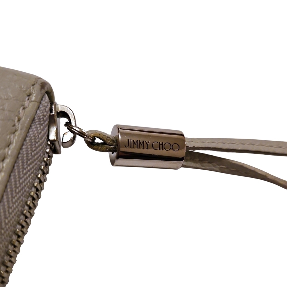 Jimmy Choo Filipa Cream Star-Studded Long Zip-around Wallet, Dust Cover, COA - Picture 7 of 8